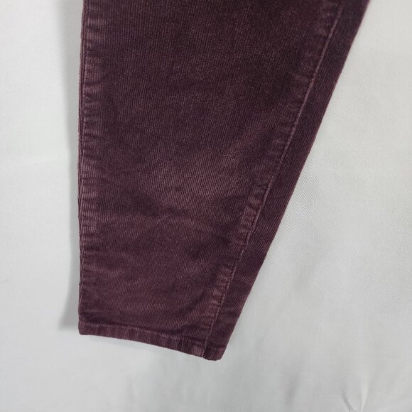 Volcom Super Stoned Shimmy Ankle Corduroy Pants 26 Waist Size 3/26 Burgundy - Picture 3 of 16